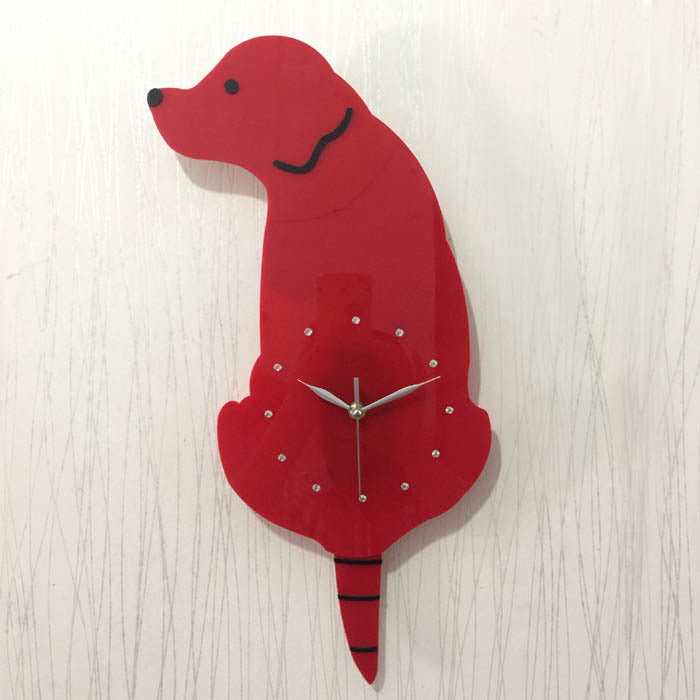 Wall  Quartz Clock Mute Cute Cat With Tail