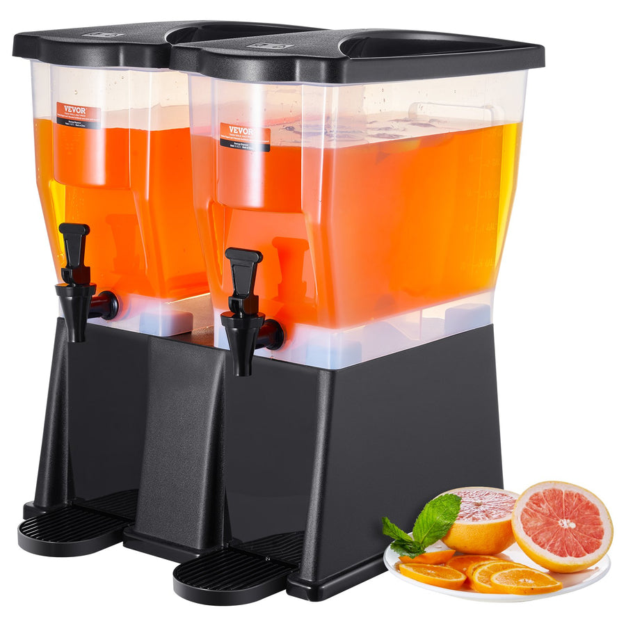Getränkespender, 11 L X 2 Getränkespender Für Partys, Saftspender Aus Kunststoff Mit Standhahndeckel, Eistee-Limonadensaft-Wasserspender, Für Restaurants, Hotels, Partys