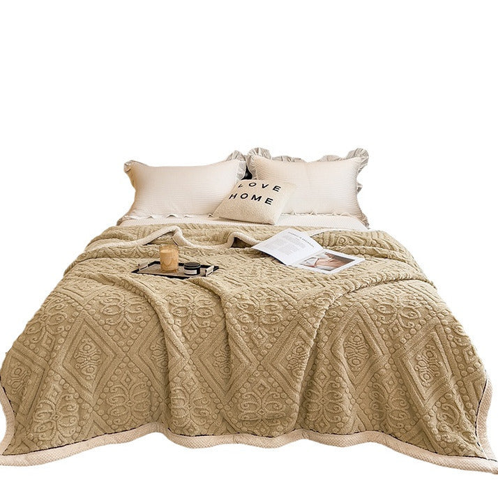 Class A Carved Velvet Blanket Double-sided Thick Blanket