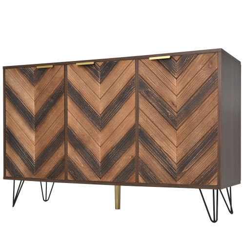 Particleboard Three Door Sideboard