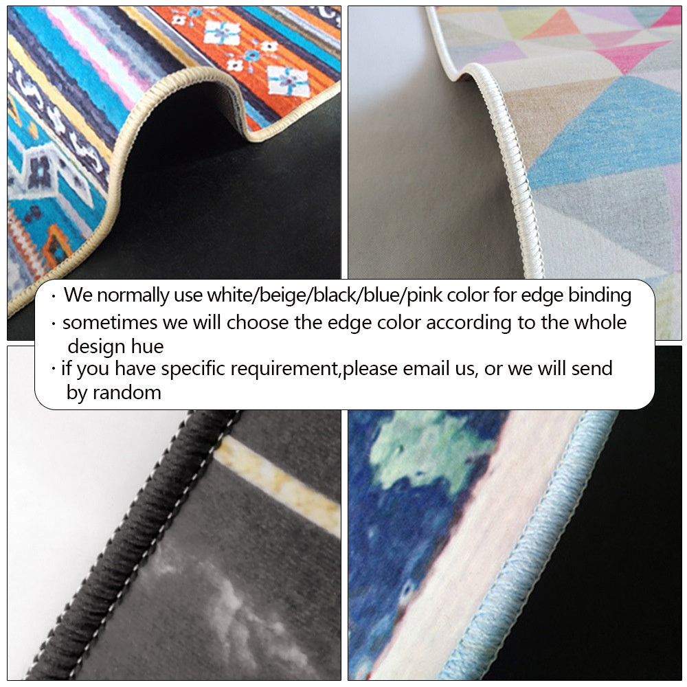 Retro Simple Geometric Pakistan Ethnic Style Red Living Room Bedroom Carpet