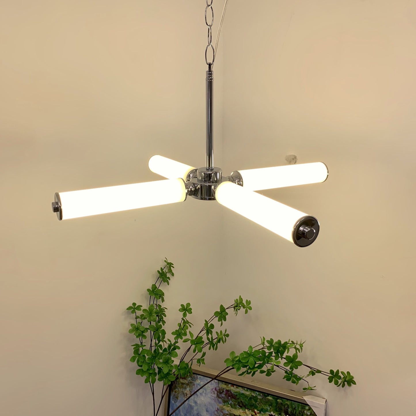 Acrylic Tree Branch Bar Lamp Wrought Iron Bedroom Creative Chandelier