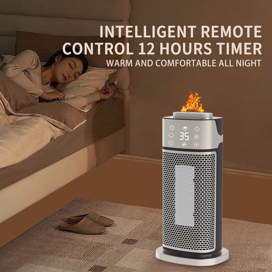 Desktop Warm Air Blower 3D Flame Humidifying Heater