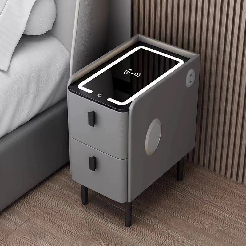 Ultra Narrow Small Smart Bedside Table Modern Simple