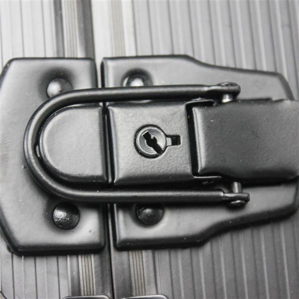 Black Manual Toolbox With 4 Layers Of Tool Sets And Wheels