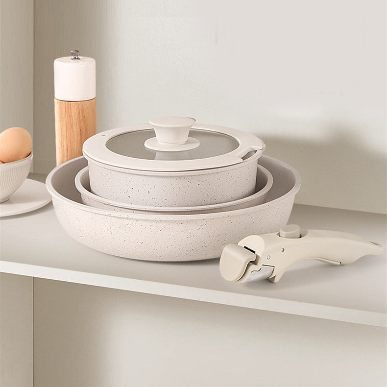 26cm Detachable Handle Medical Stone Non Stick Pot