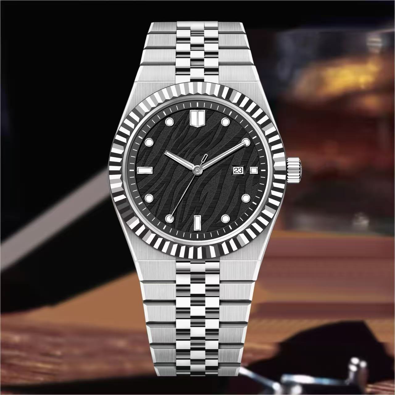 High-End Business Steel-Strap Mens Quartz Watch