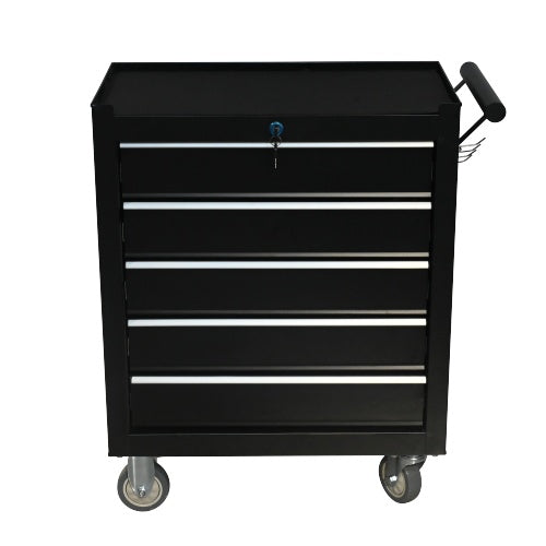 Five-Drawer Rolling Tool Chest With Wheels, Detachable Cabinet Storage Tool Box With Drawers, Metal Tool Cart With Toolbox For Garage Workshop Warehouse