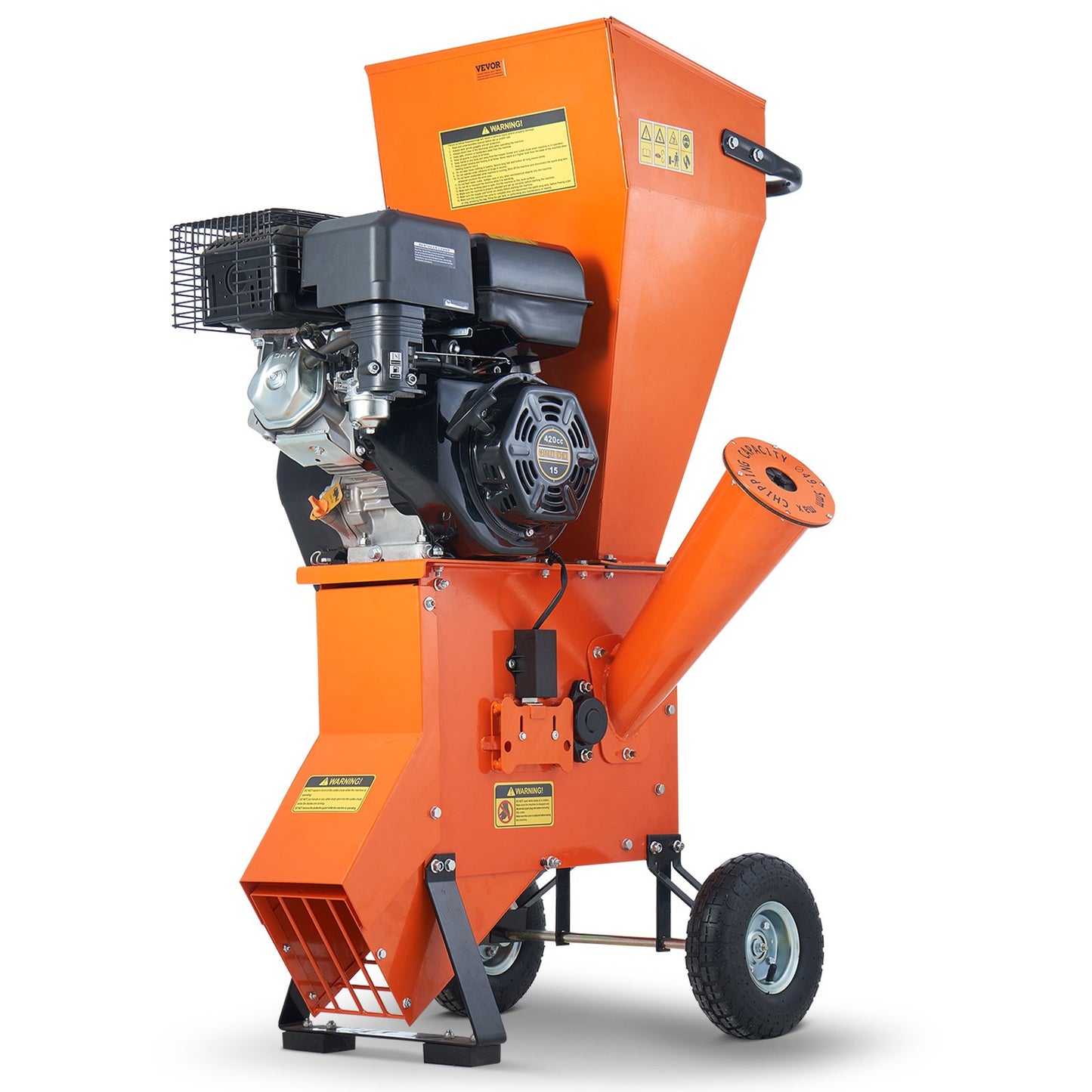 Wood Chipper Shredder Mulcher 12 HP HeavyDuty Gas Powered 6.7” 420cc 8.6kW