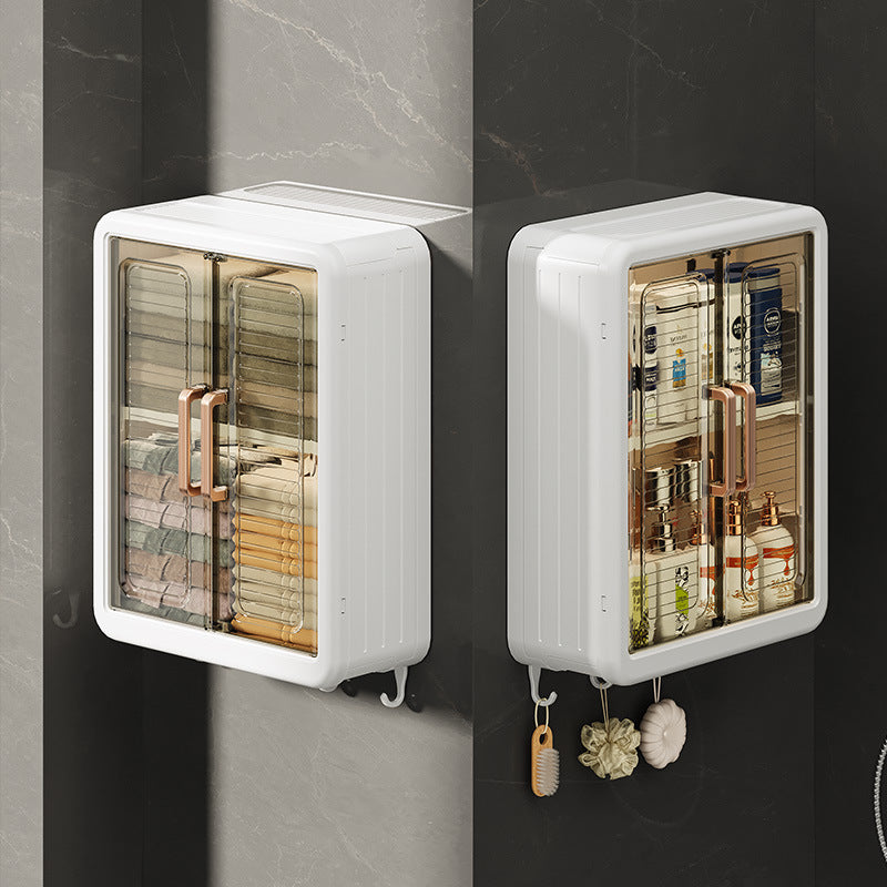 Bathroom Kitchen Storage Rack Wall-mounted Cosmetics Storage Cabinet