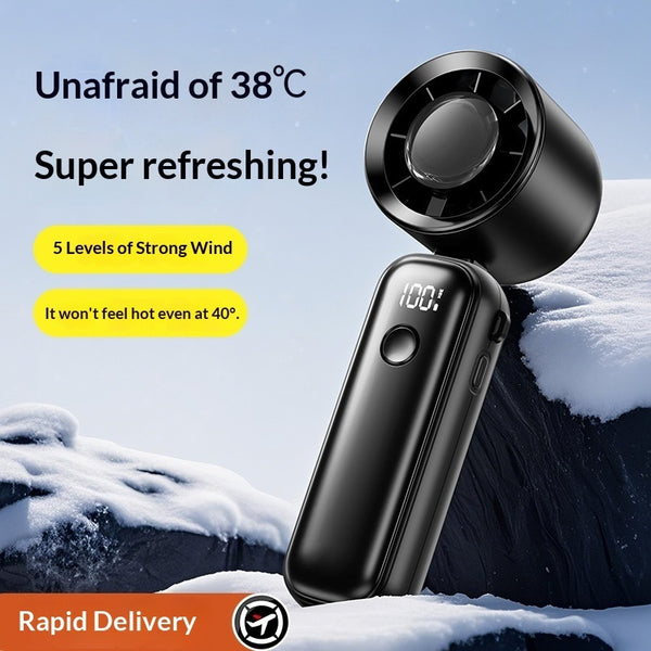 Rechargeable Digital Display Handheld High-Speed Turbo Fan
