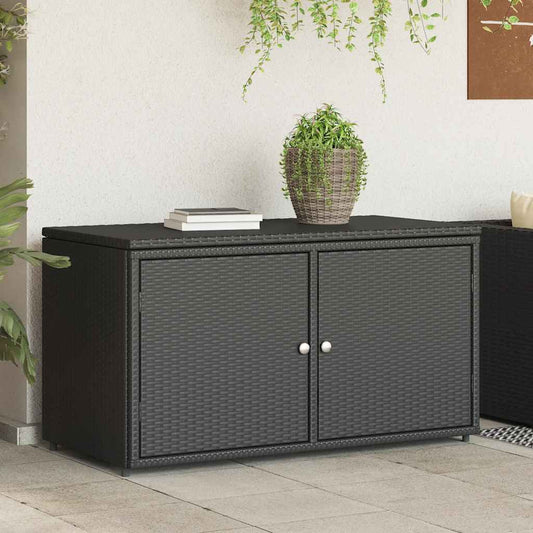 Garden Cabinet 110x55x60.5 cm Poly Rattan   Garden Cabinet