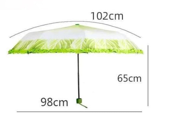 Cute Cabbage Purple Sweet Umbrella Folding Sun Protection Umbrella For Men