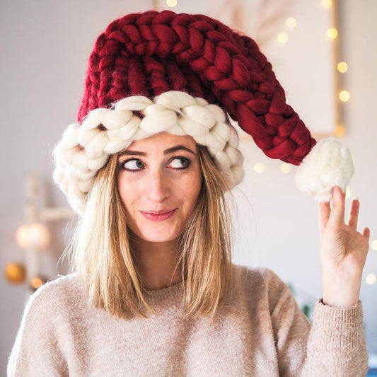 Gorro de peluche navideño