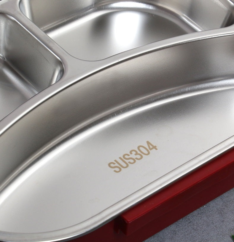 304 Thermal Insulation Portable Separated Stainless Steel Lunch Box