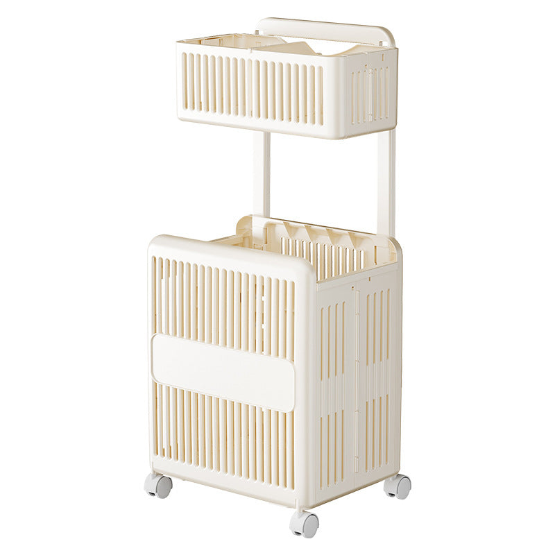 Household Toilet Laundry Baskets Double-layer Large Capacity Foldable Laundry Basket