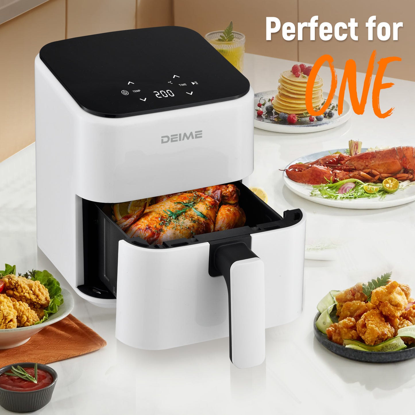 Multifunctional Household Touch Screen Air Fryer Healthy Oil-free
