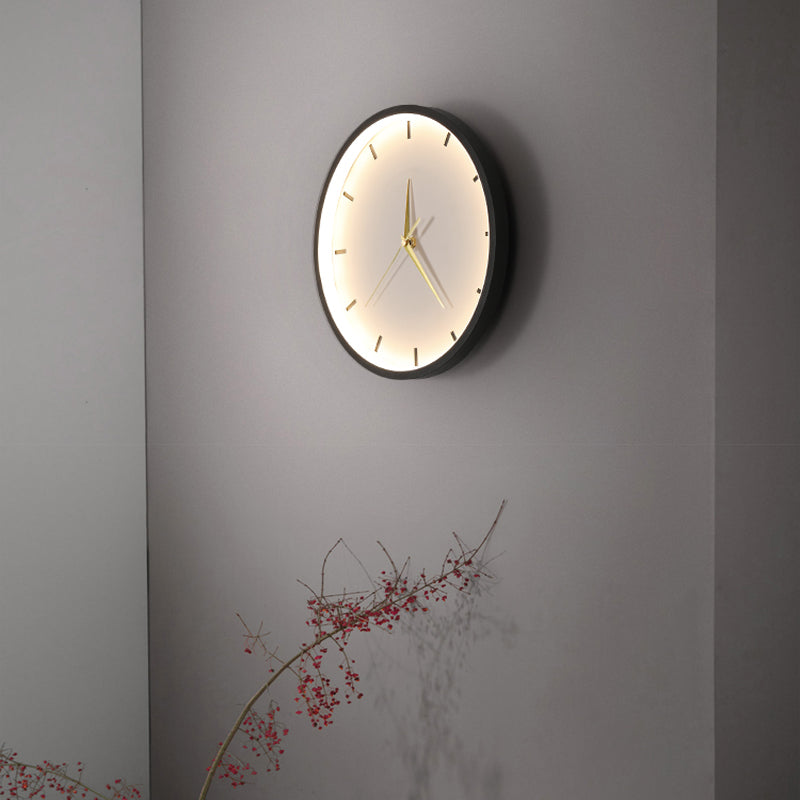 Modern Minimalist Living Room Mute Clock Wall Light