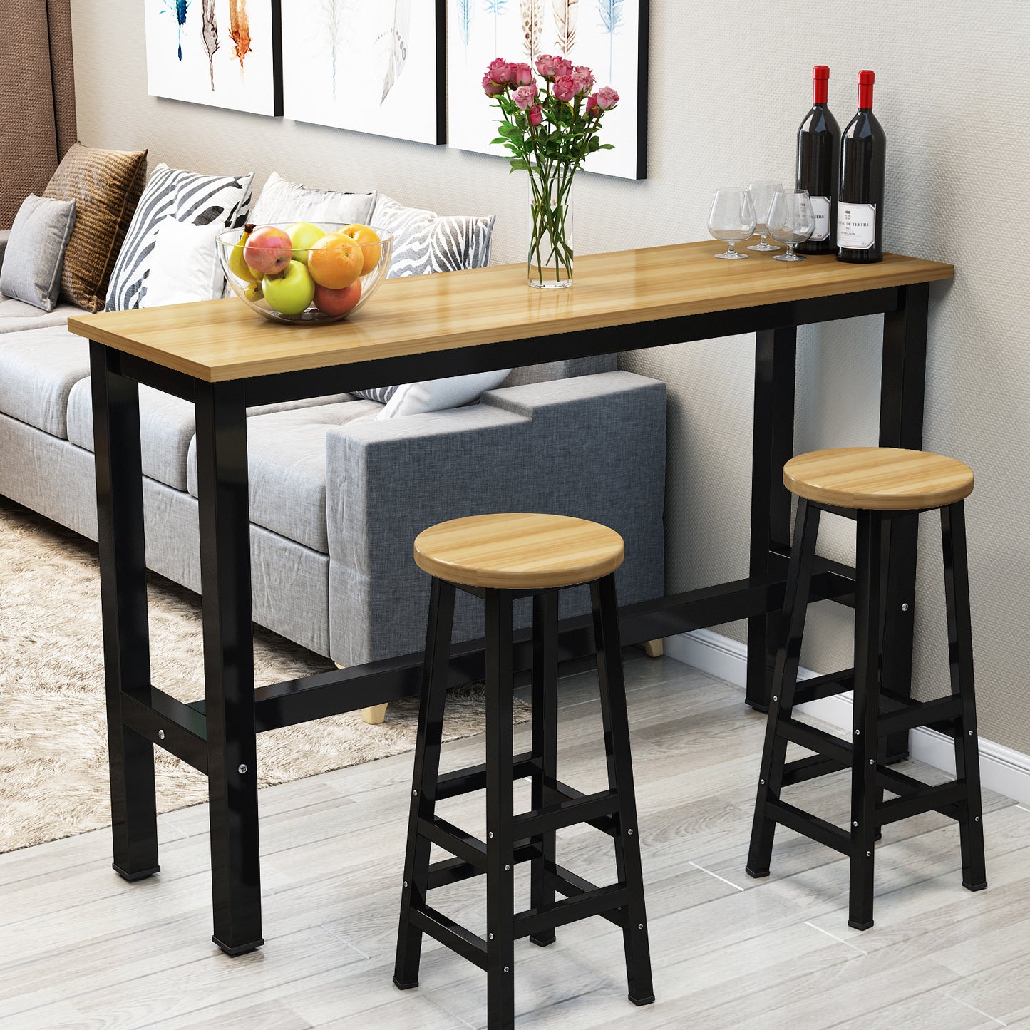 Simple Bar Counter Home Living Room High Leg Table