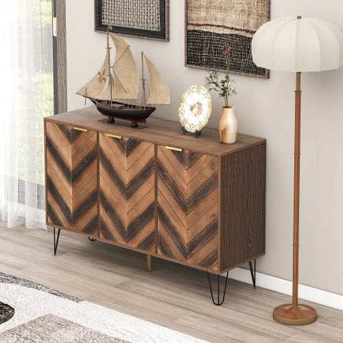 Particleboard Three Door Sideboard