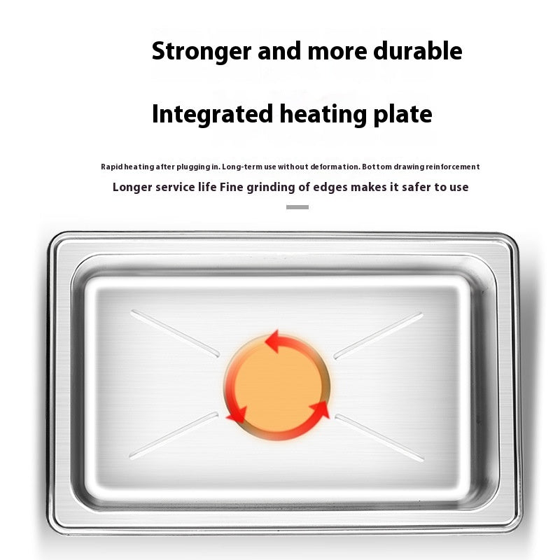 Stainless Steel Buffet Stove Electric Heating Touch Control Thermostat Dining Stove