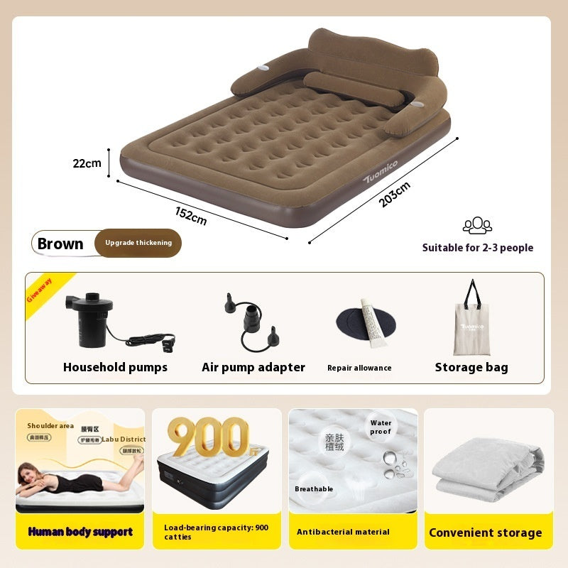Inflatable Mattress With Electric Air Household Outdoor
