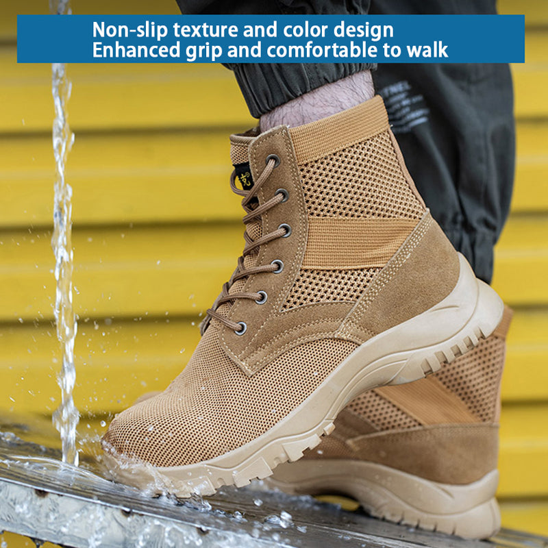 Men's Casual Breathable Anti-smashing Anti-piercing Safety Shoes