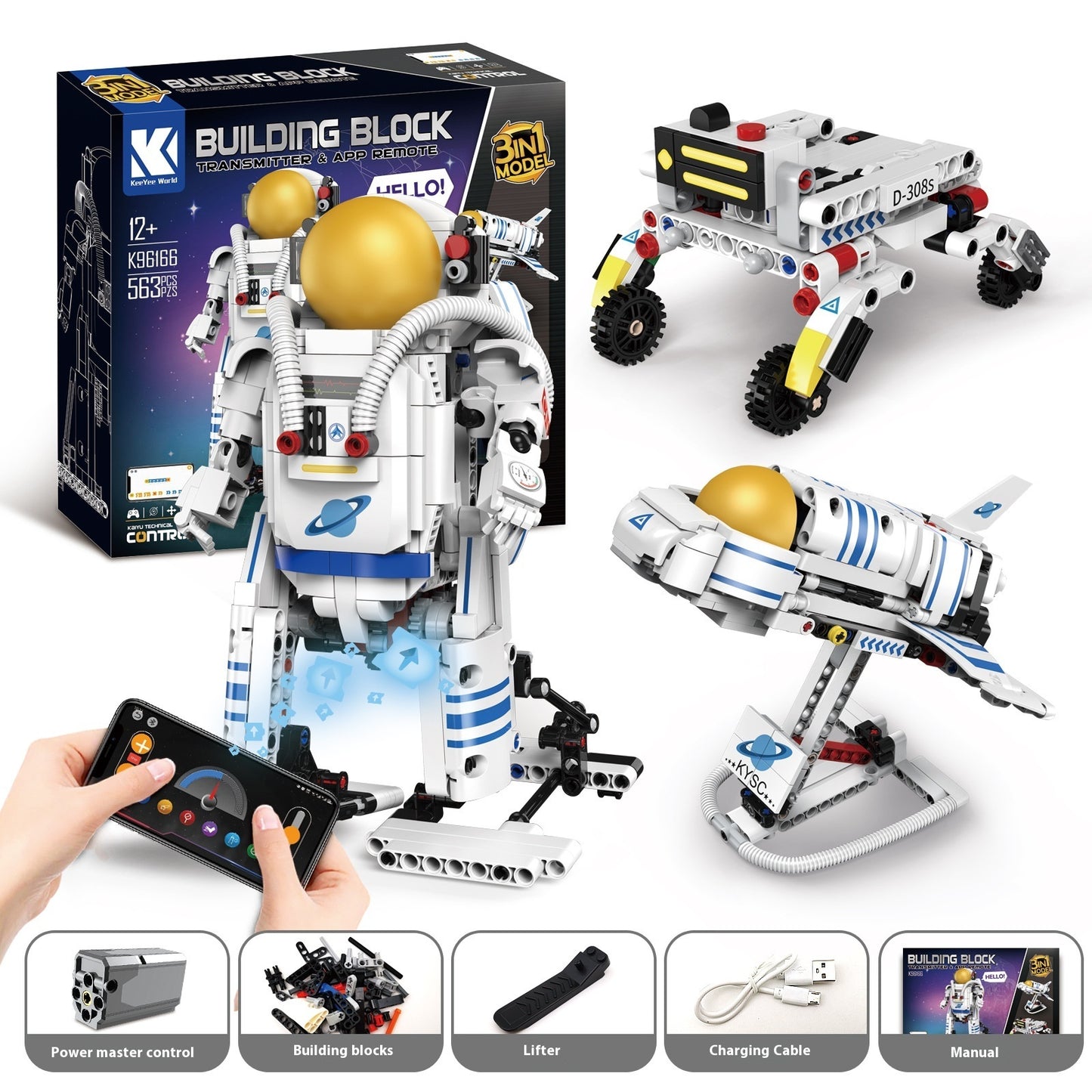 Programming Robot Electric Building Blocks Remote Control Car Toys