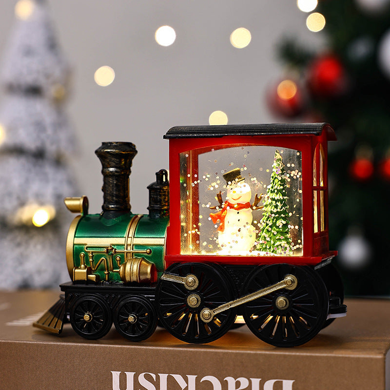 Decoración de tren de regalo de Navidad