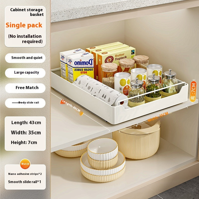 Punch-free Kitchen Pull-out Rack