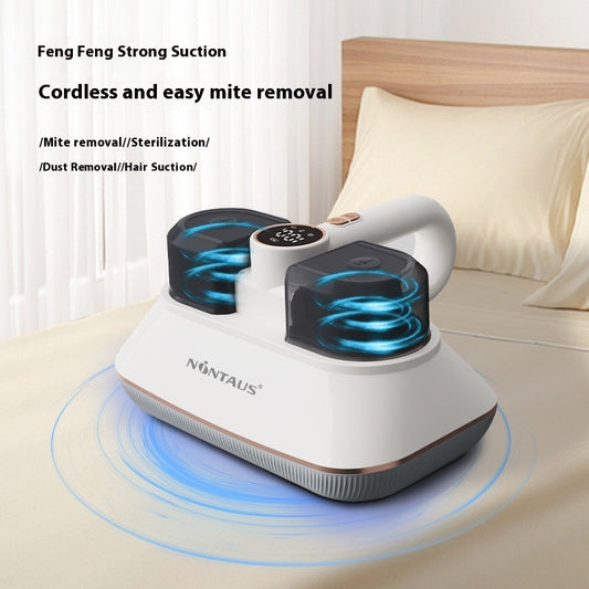 Household Double Cup Strong Suction UV Portable Small Wireless Handheld Anti-mite Vacuum Cleaner