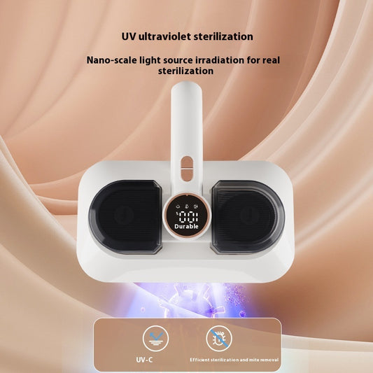 Household Double Cup Strong Suction UV Portable Small Wireless Handheld Anti-mite Vacuum Cleaner