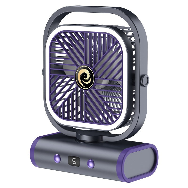 Shaking Head Desktop Fan Rechargeable Long Endurance Portable Little Fan