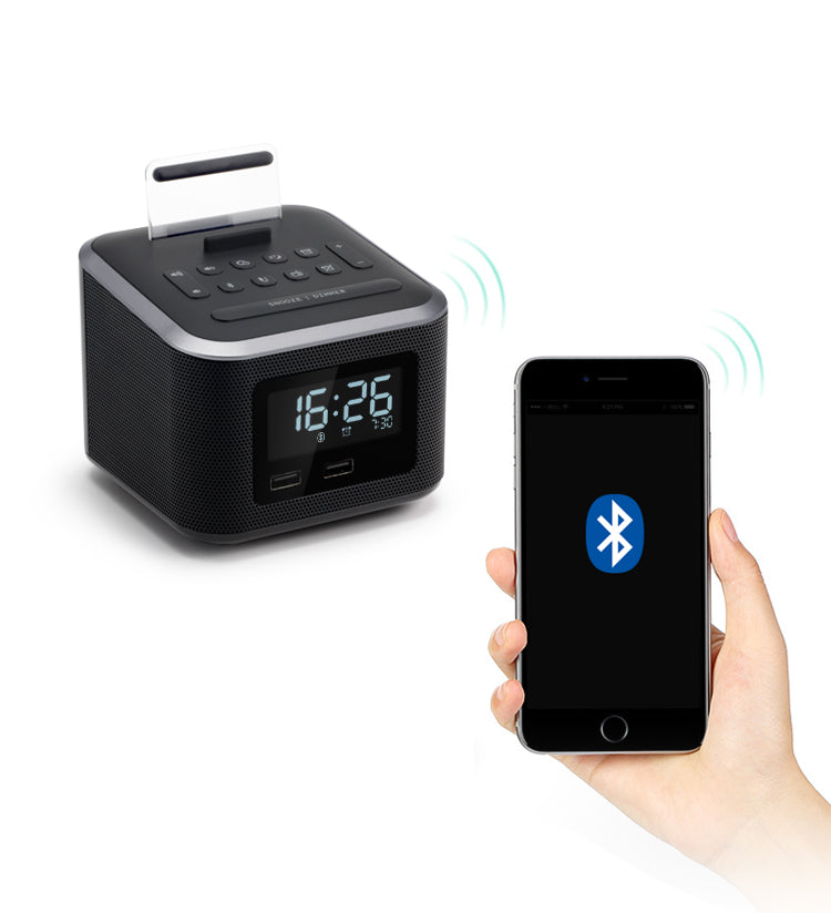 Homtime D1 Bluetooth Speaker Multifunctional Alarm Clock Audio Home Radio Creative Hotel Same Paragraph