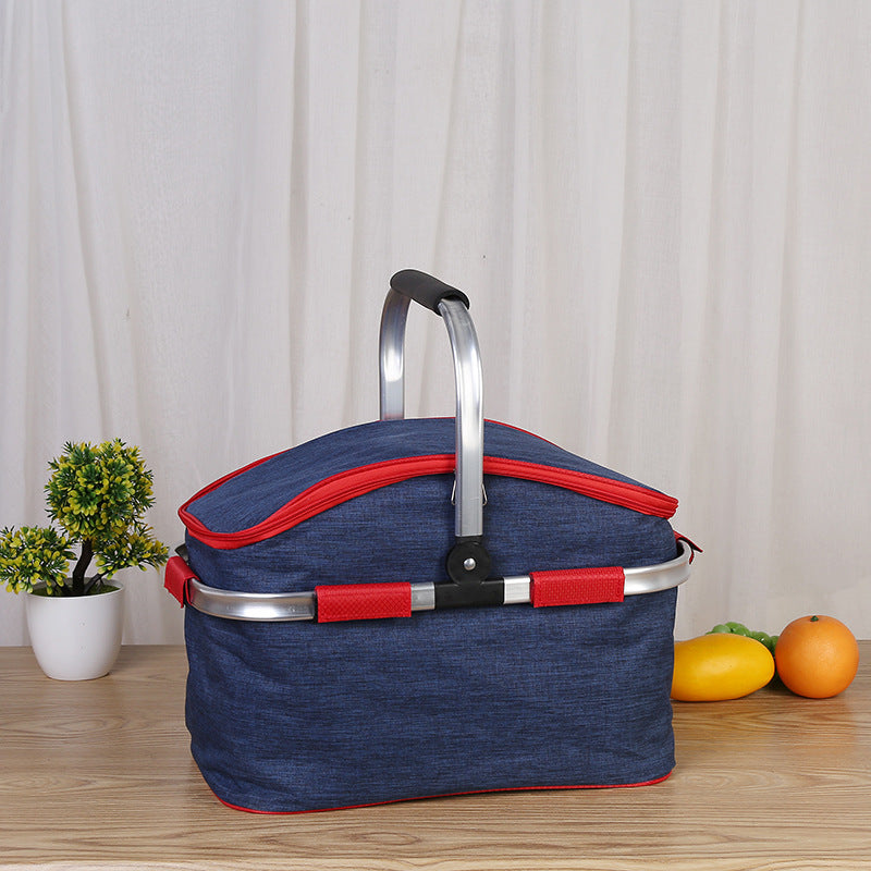 Foldable Insulator Basket Heat Insulation Portable Picnic Bag