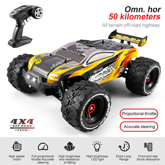 High Speed 50 Kmh RC Car, RC Monster Truck,Racing Hobby Car, 4WD All Terrain Off-Road Remote Control Car, 2.4Ghz RC Crawler, 2 Battery, Kids Adults Gifts,Logistics Is Randomly Sent By UPS,USPS,FEDEX