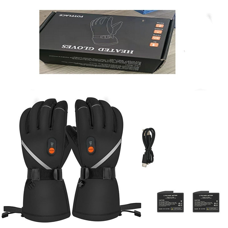 Outdoor Skiing Cycling Thickened Heating Gloves