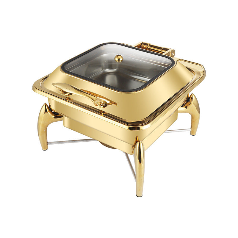 Hotel Restaurant Bufei Golden Stainless Steel Buffet Stove