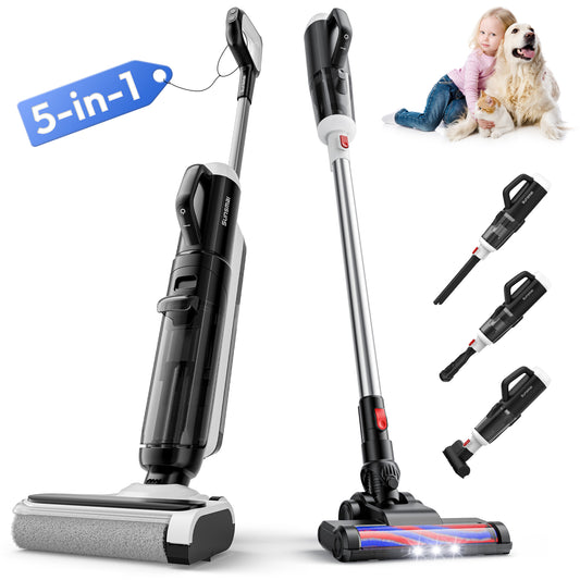 Sunsmai,Wet Dry Vacuum Cleaner,Boost-Assisted Vacuum Mop,Equipped With Self-Cleaning System,Detachable Handheld Brush Head, Crevice Cleaning, And Fabric Dusting, Apartment Essentials