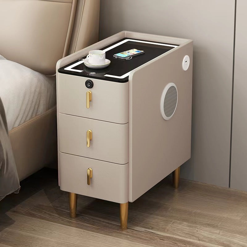 Ultra Narrow Small Smart Bedside Table Modern Simple