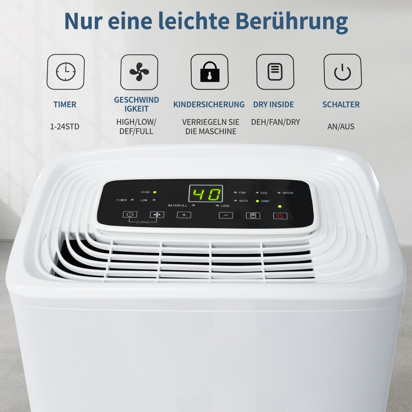 3-in-1-Luftentfeuchter-Luftreiniger-Trockner Aus Kunststoff