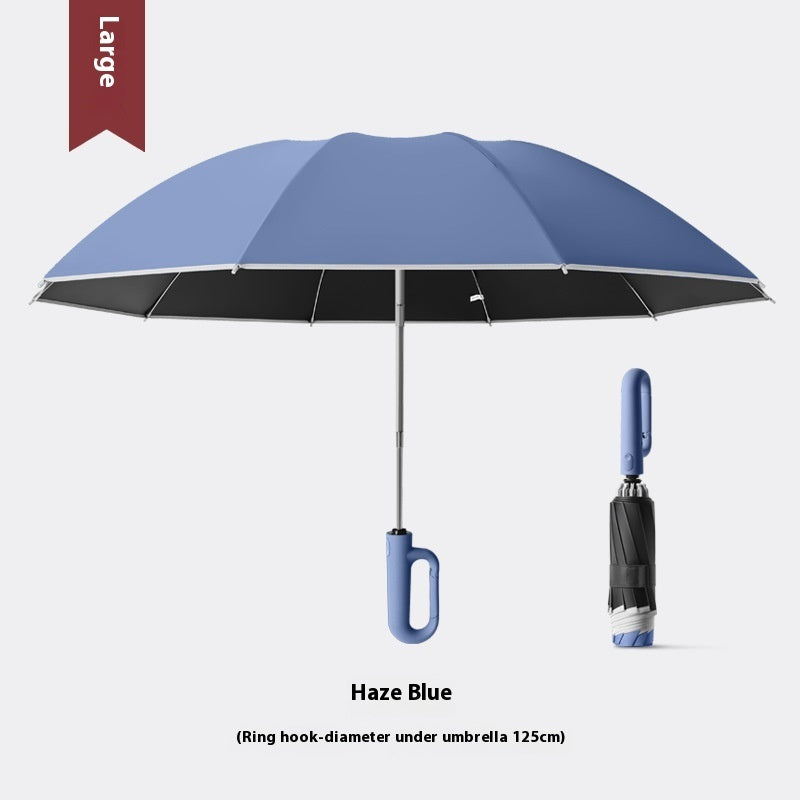 Dual-purpose Automatic Buckle Umbrella Aluminum Bone Folding Business Umbrella