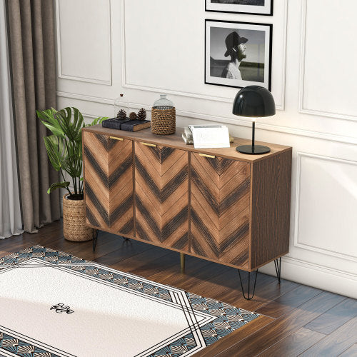 Particleboard Three Door Sideboard