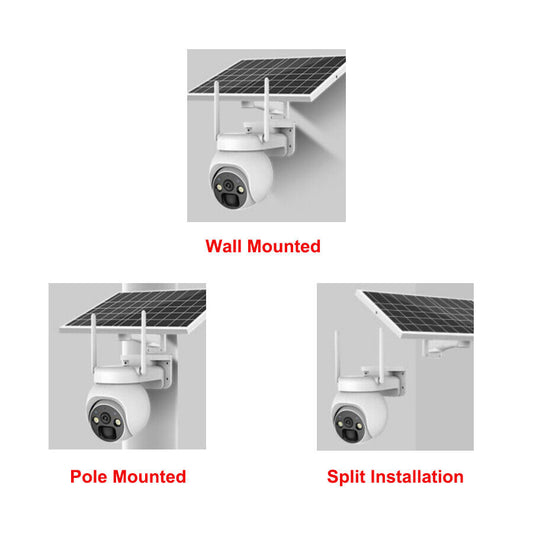 Wireless Solar Security Camera Wifi Solar Panel Powered PIR CCTV Voice Infrared