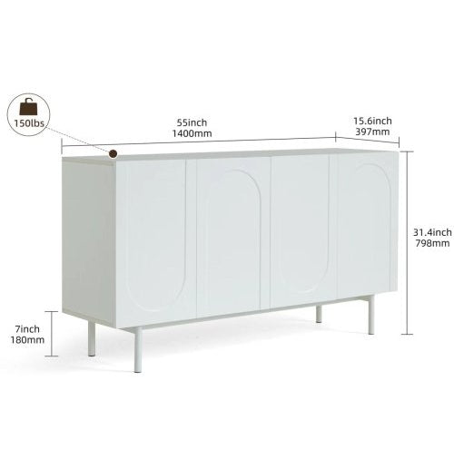 Fiberboard 4-door Cabinet
