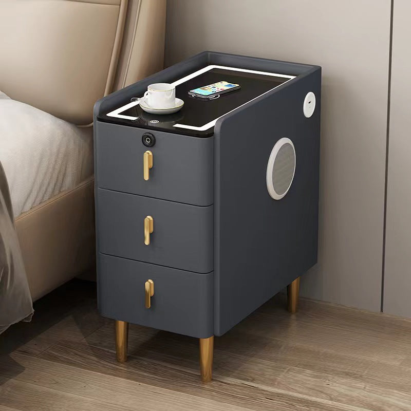 Ultra Narrow Small Smart Bedside Table Modern Simple