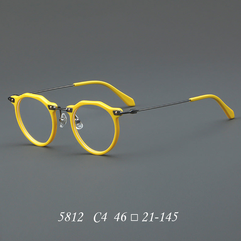 New Glasses 5812 Retro Glasses Rim Metal Optical Glasses