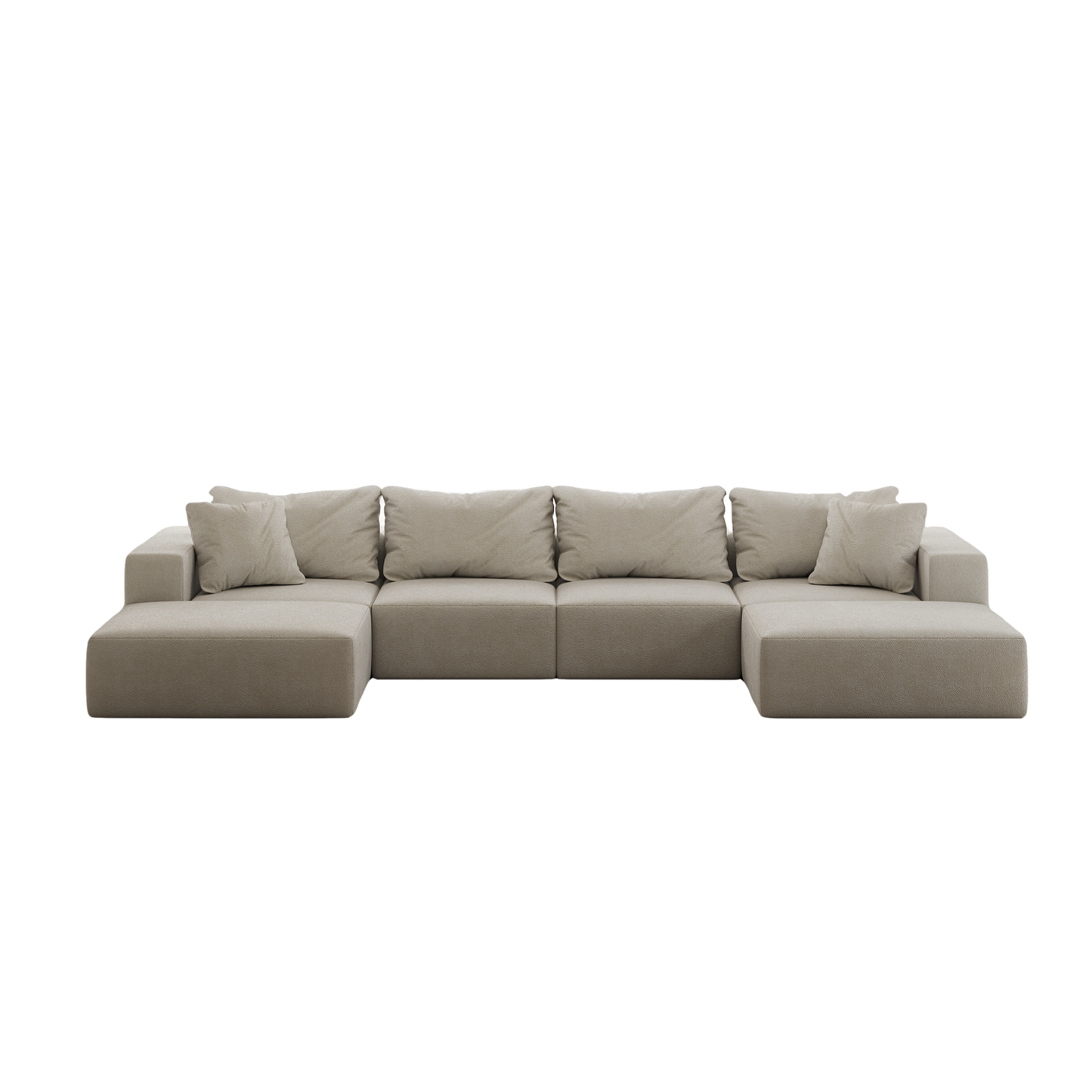 Oversized Sponge Cloud Sofa,Modern Upholstered Sectional Sofa Couch Set,Modular 162  L Shaped Sectional Living Room Sofa Set With 6 Pillows,Free Combination Sofa Couch For Living Room,Bedroom