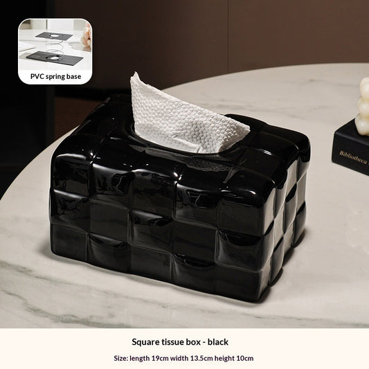 Creamy-style Creative Ceramic Tissue Box For The Living Room Coffee Table Or Dining Table