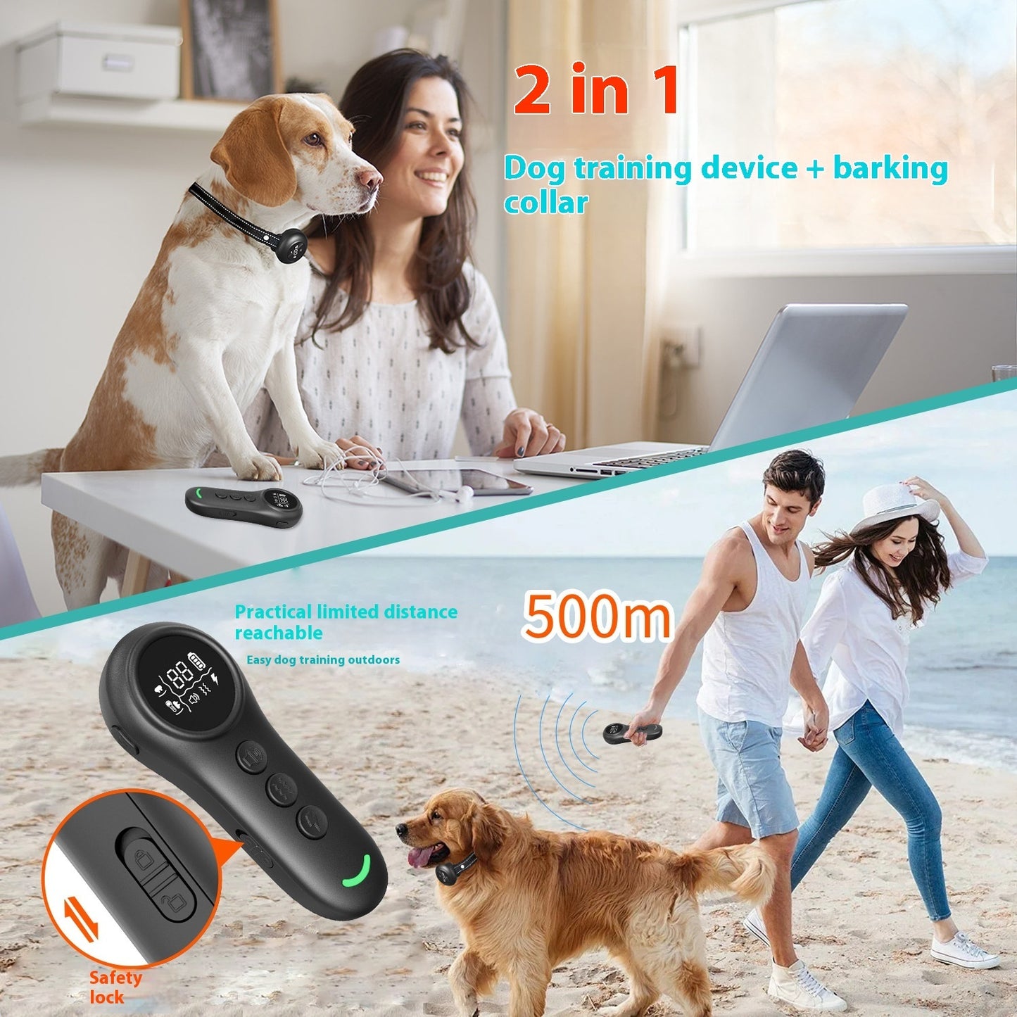 Multiple Training Modes Smart 3-in-1 Dog Trainer Bark Stopper